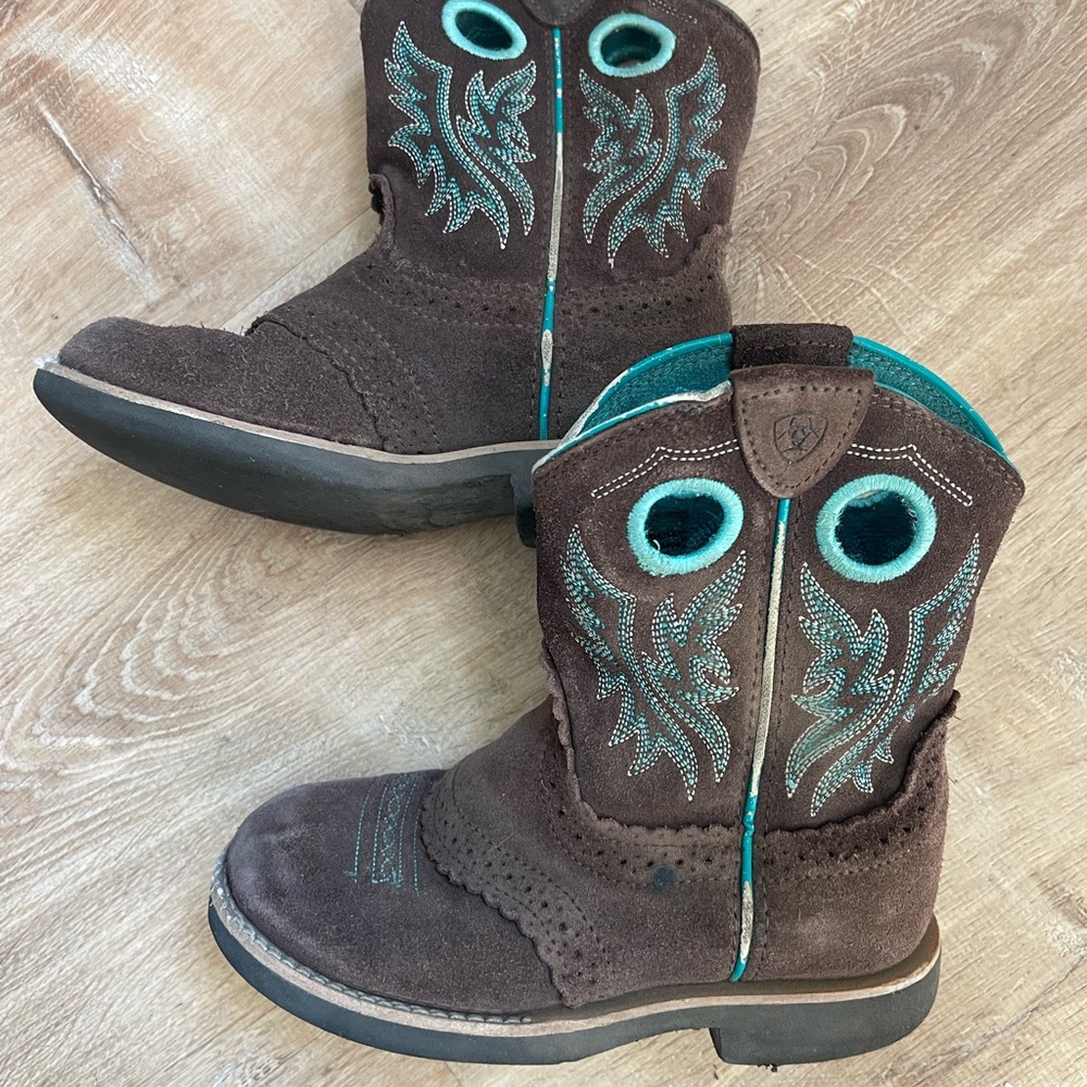 Brown and Teal Western Boots